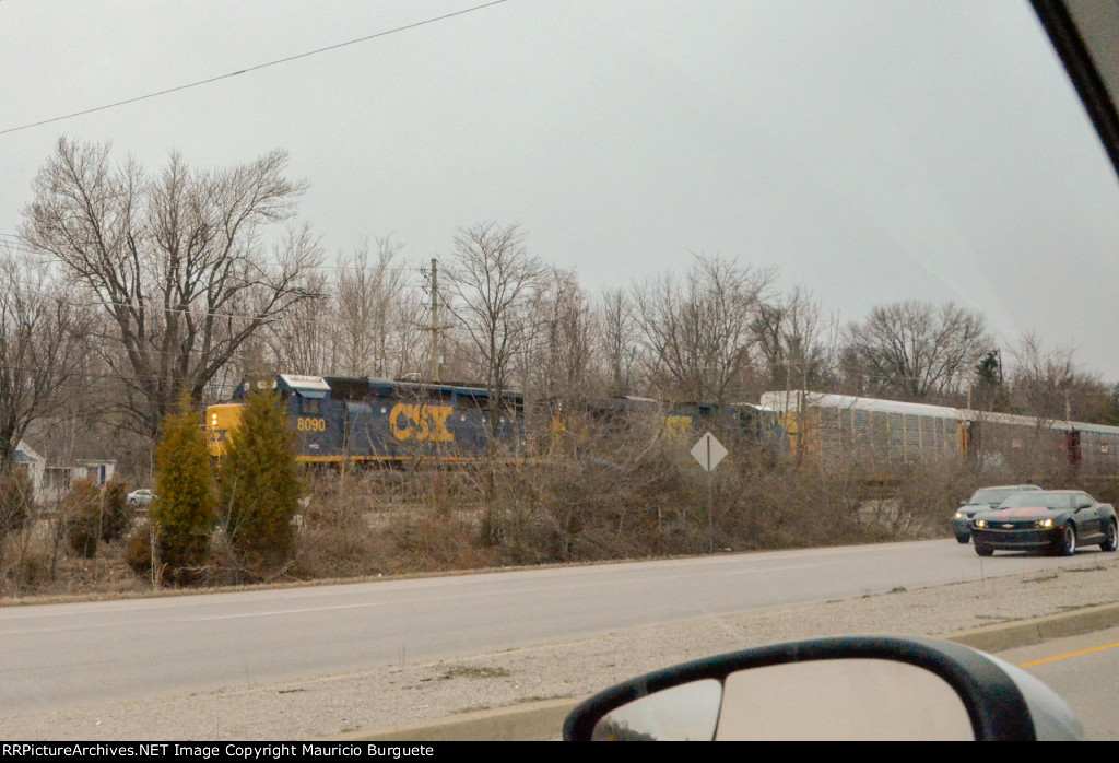 CSX SD40-2 and ES40DC leading a train